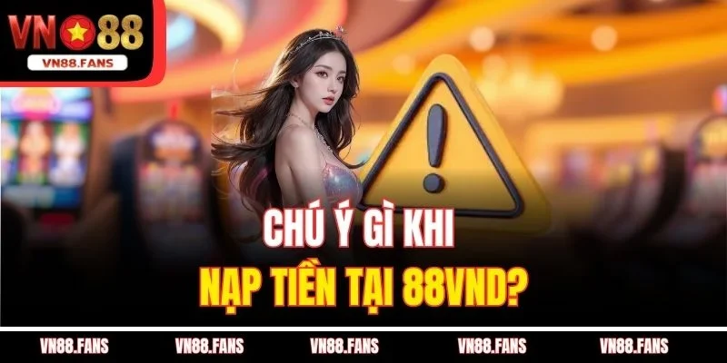 Chú ý gì khi nạp tiền tại 88vnd?